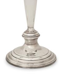 A Pair of American Silver Candlesticks and an American Silver Three Light Candelabrum