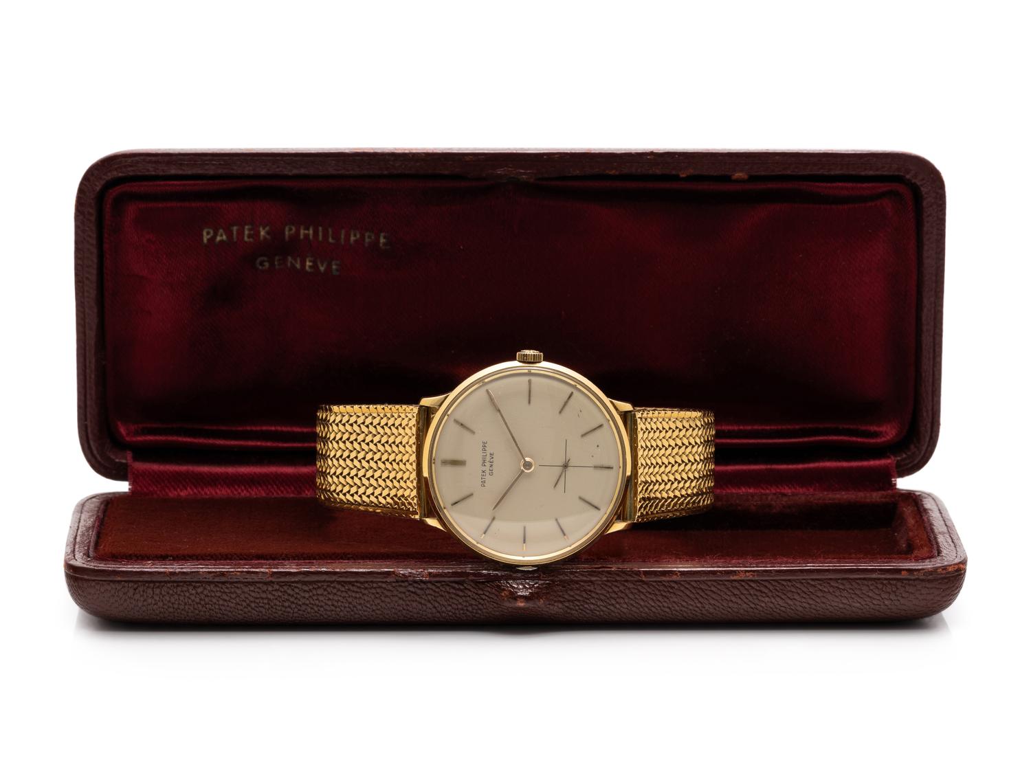 PATEK PHILIPPE, REF. 2573 18K YELLOW GOLD 'CALATRAVA' WRISTWATCH
