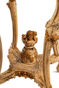 A Pair of Italian Painted and Parcel Gilt Jardinière Stands