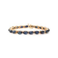 SAPPHIRE AND DIAMOND LINE BRACELET