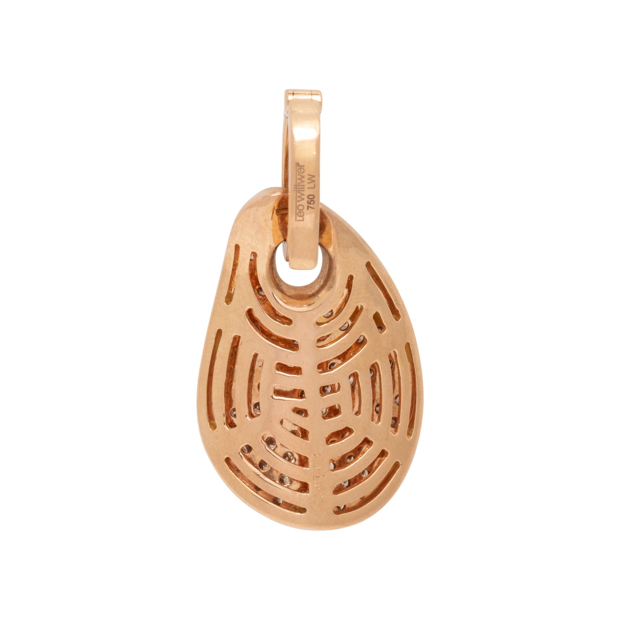 ROSE GOLD AND COLORED DIAMOND PENDANT