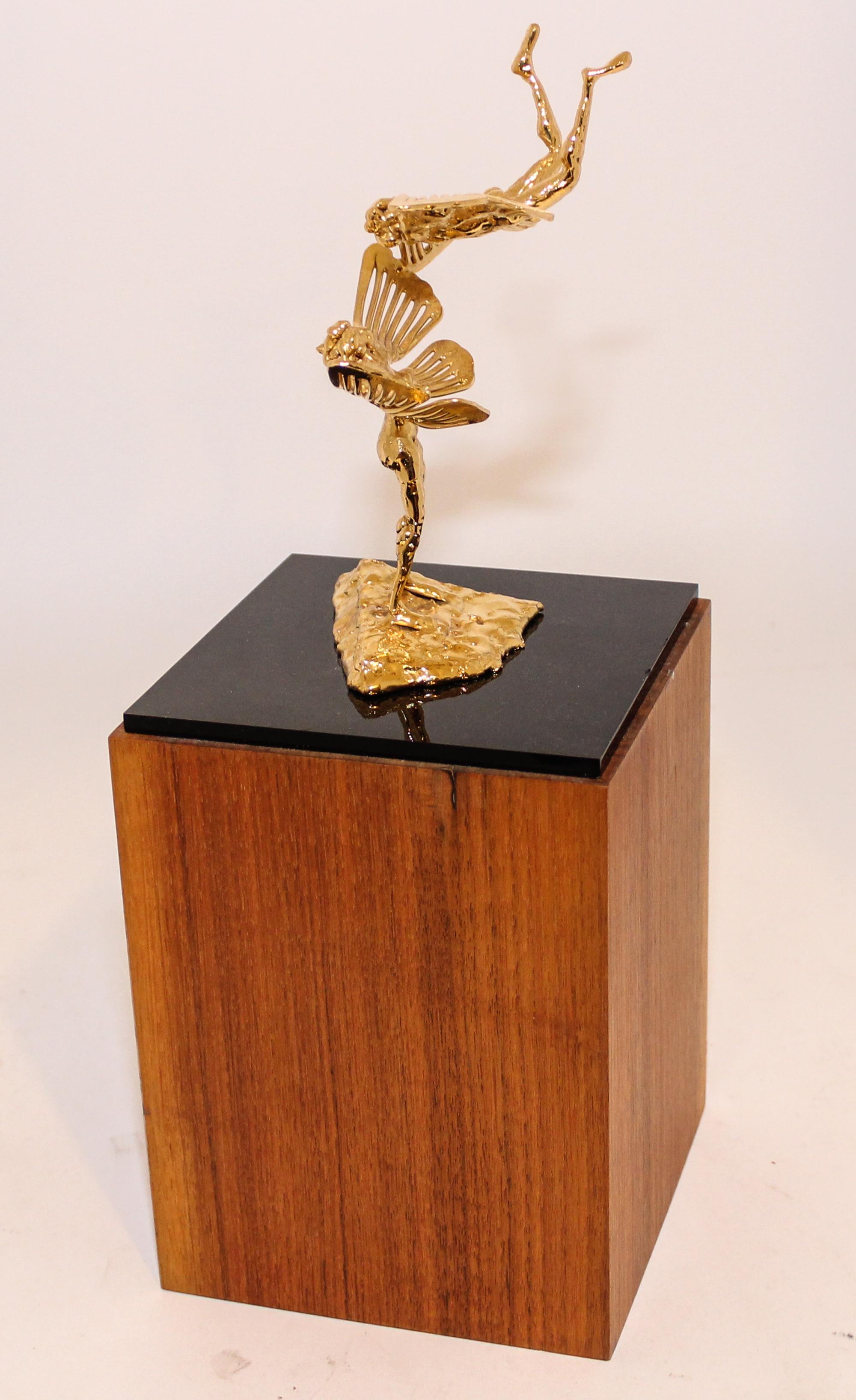 A Gilt Bronze Figured Group Height 7 1/2 inches. — SECOND HALF 20TH CENTURY