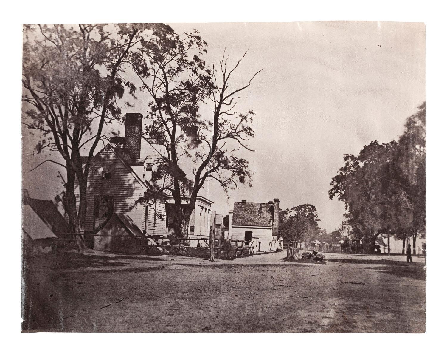 [CIVIL WAR]. RUSSELL, A.J. Two albumen prints taken near City Point, Virginia.