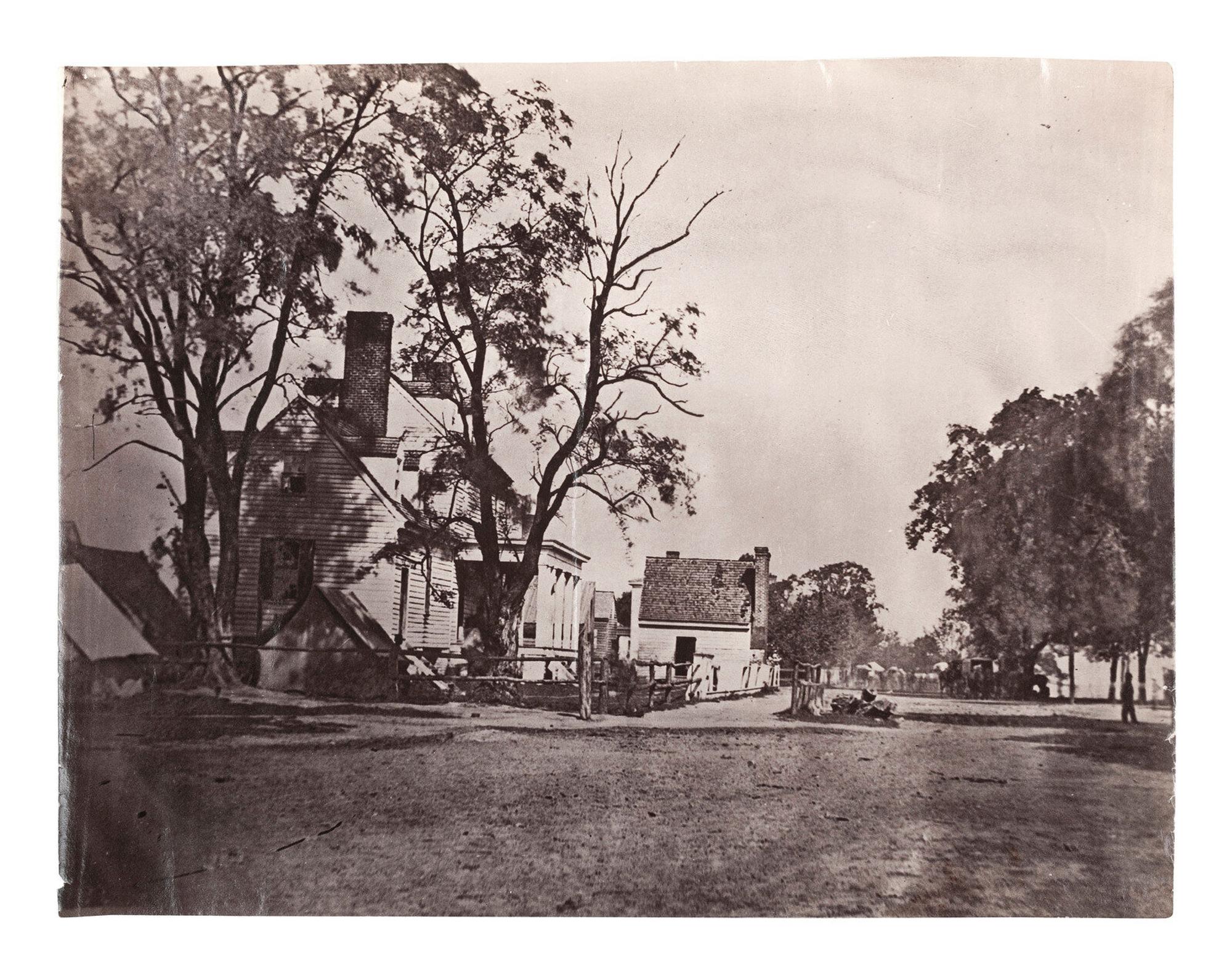 [CIVIL WAR]. RUSSELL, A.J. Two albumen prints taken near City Point, Virginia.