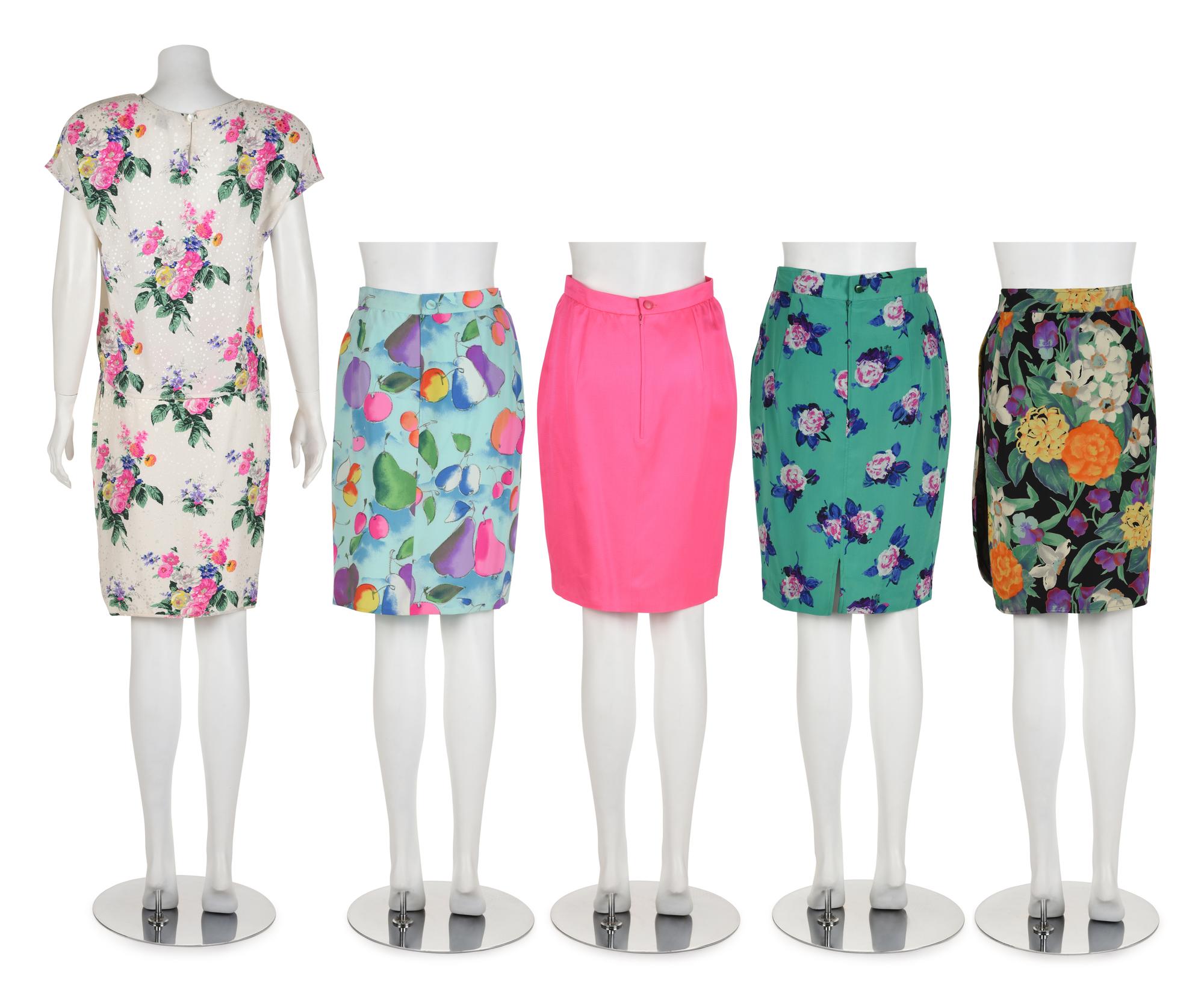 Eleven Designer Items: Five Tops and Five Skirts by Emanuel Ungaro and One Christian Lacroix Top, 1980s-90s