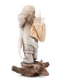 Whalebone Carving, of a Fisherman
