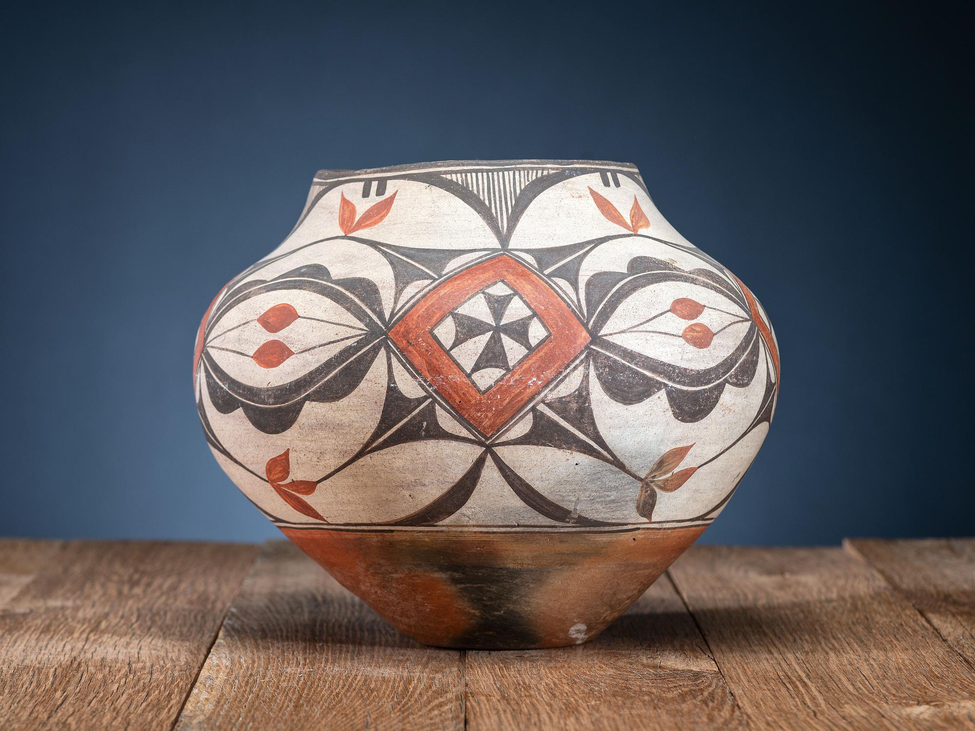 Zia Polychrome Pottery Olla