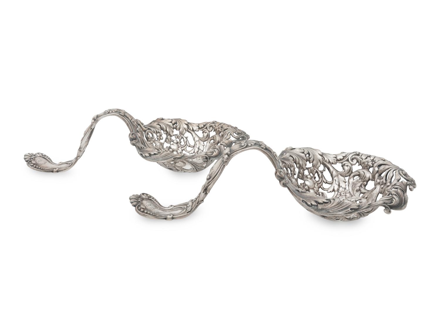 A Pair of Gorham Reticulated Bon Bon Servers