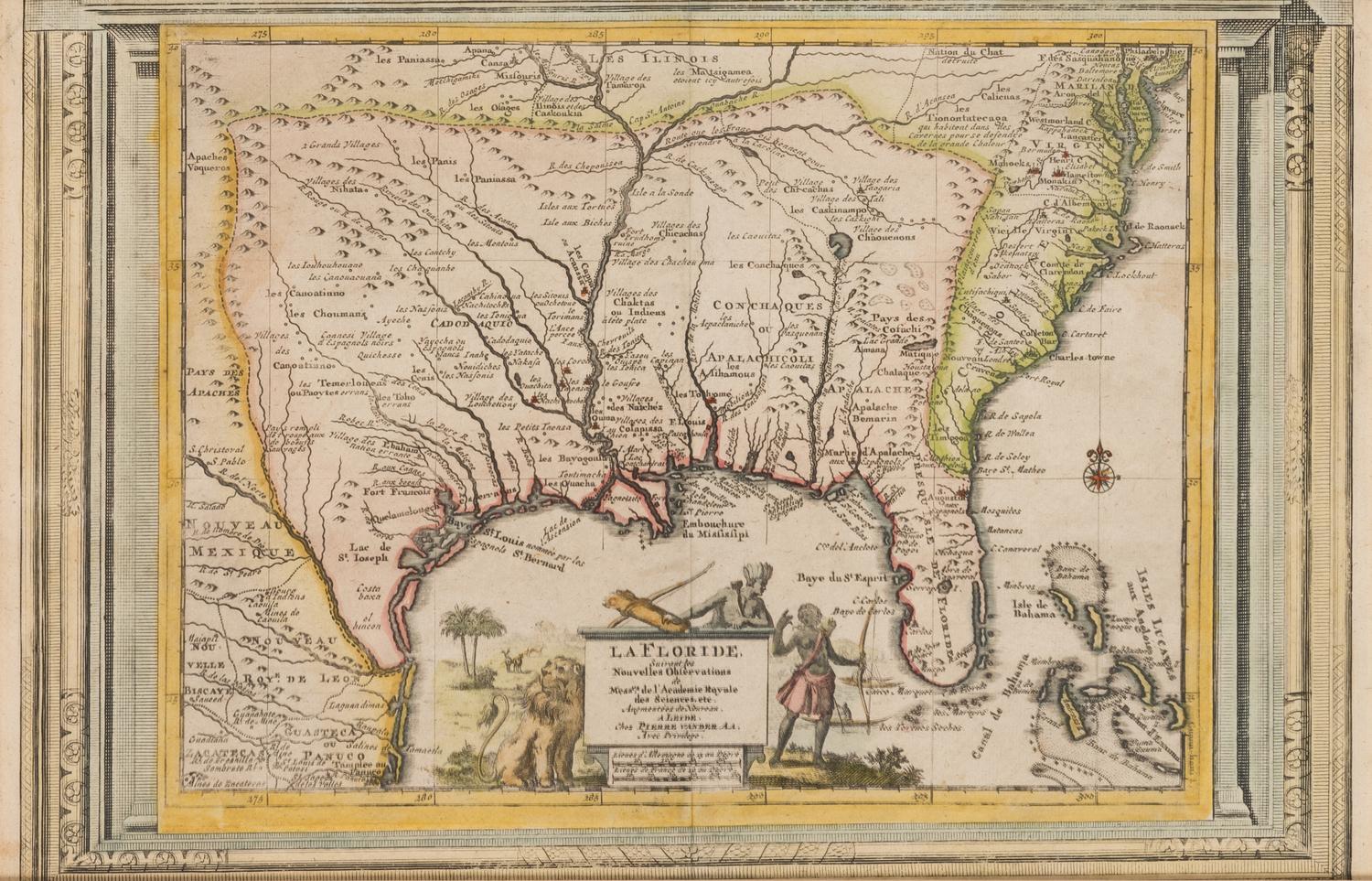 AA, Pieter van der (1659-1733). La Floride . Leiden, ca 1713.