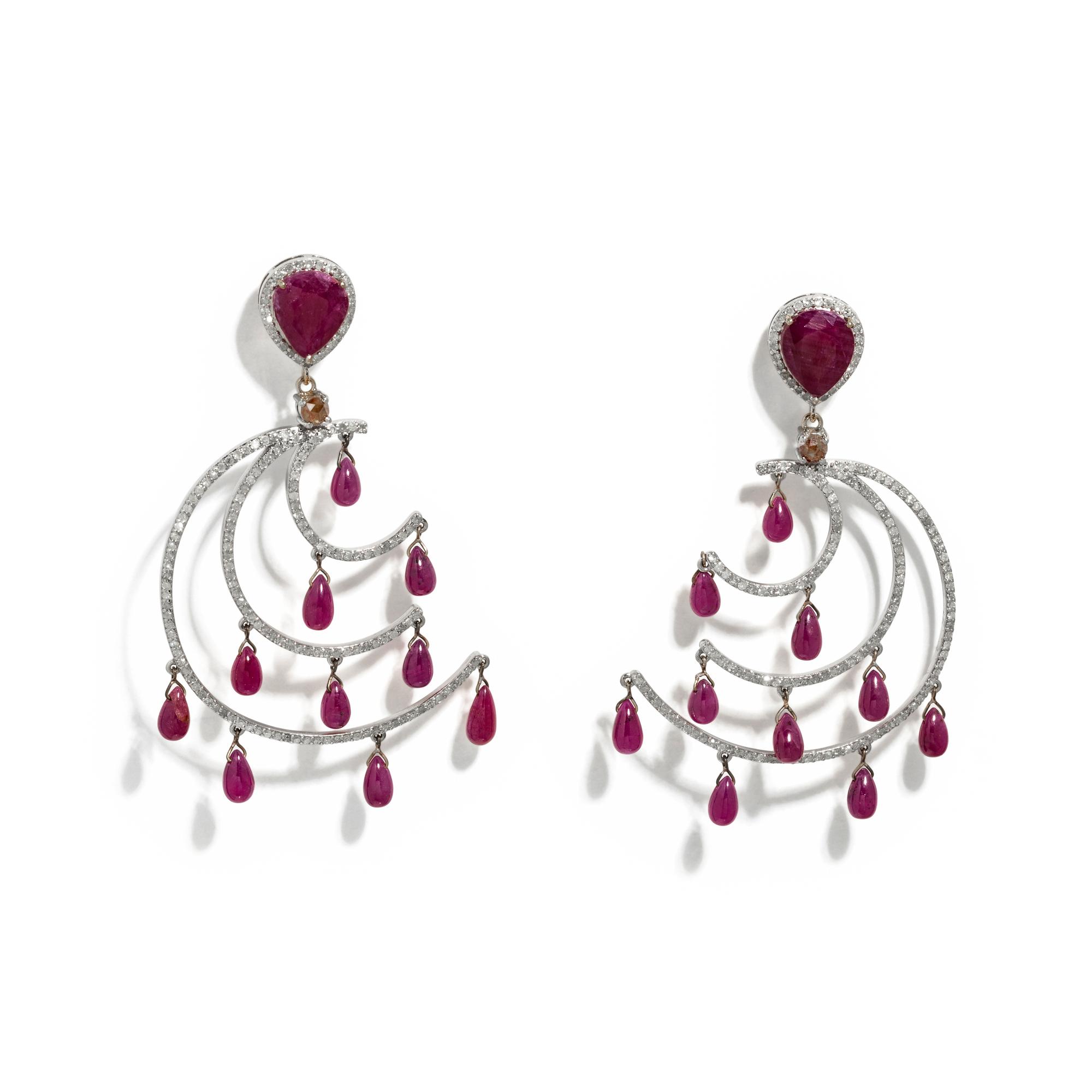 RUBY AND DIAMOND EARRINGS