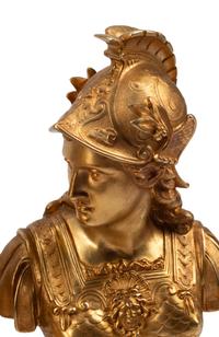 A Pair of French Gilt Bronze Busts