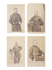 [LINCOLN FUNERAL]. A group of 12 CDVs featuring generals and other high ranking officers wearing Lincoln mourning badges and bands. Incl. Generals GRANT, LOGAN, EKIN, & MCLAUGHLIN.