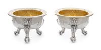A Pair of George III Silver Master Salts, Daniel Smith and Robert Sharp, London, 1804, the rims worked to show fans, the bodies having