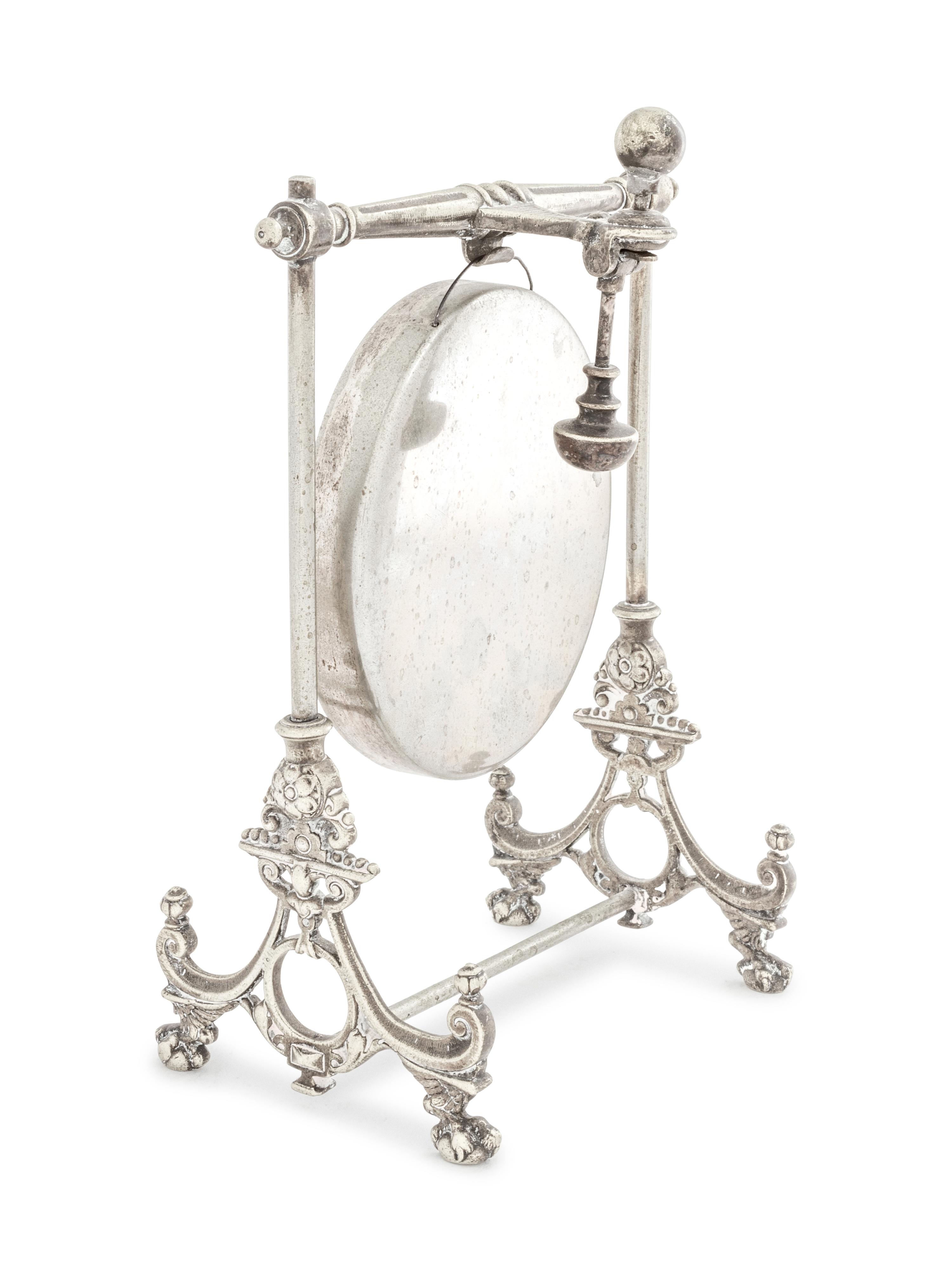 An English Silver-Plate Table Gong