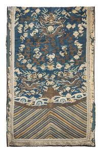 A Chinese Kesi Silk 'Dragon' Panel 50 x 31 inches. — 19TH CENTURY