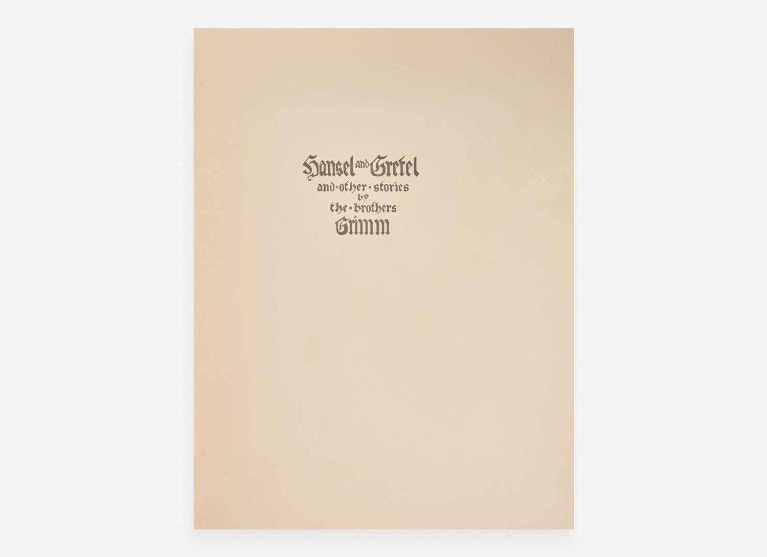 [Children's & Illustrated] [Nielsen, Kay] Grimm, (Jacob and Wilhelm): Hansel and Gretel and Other Stories by the Brothers Grimm