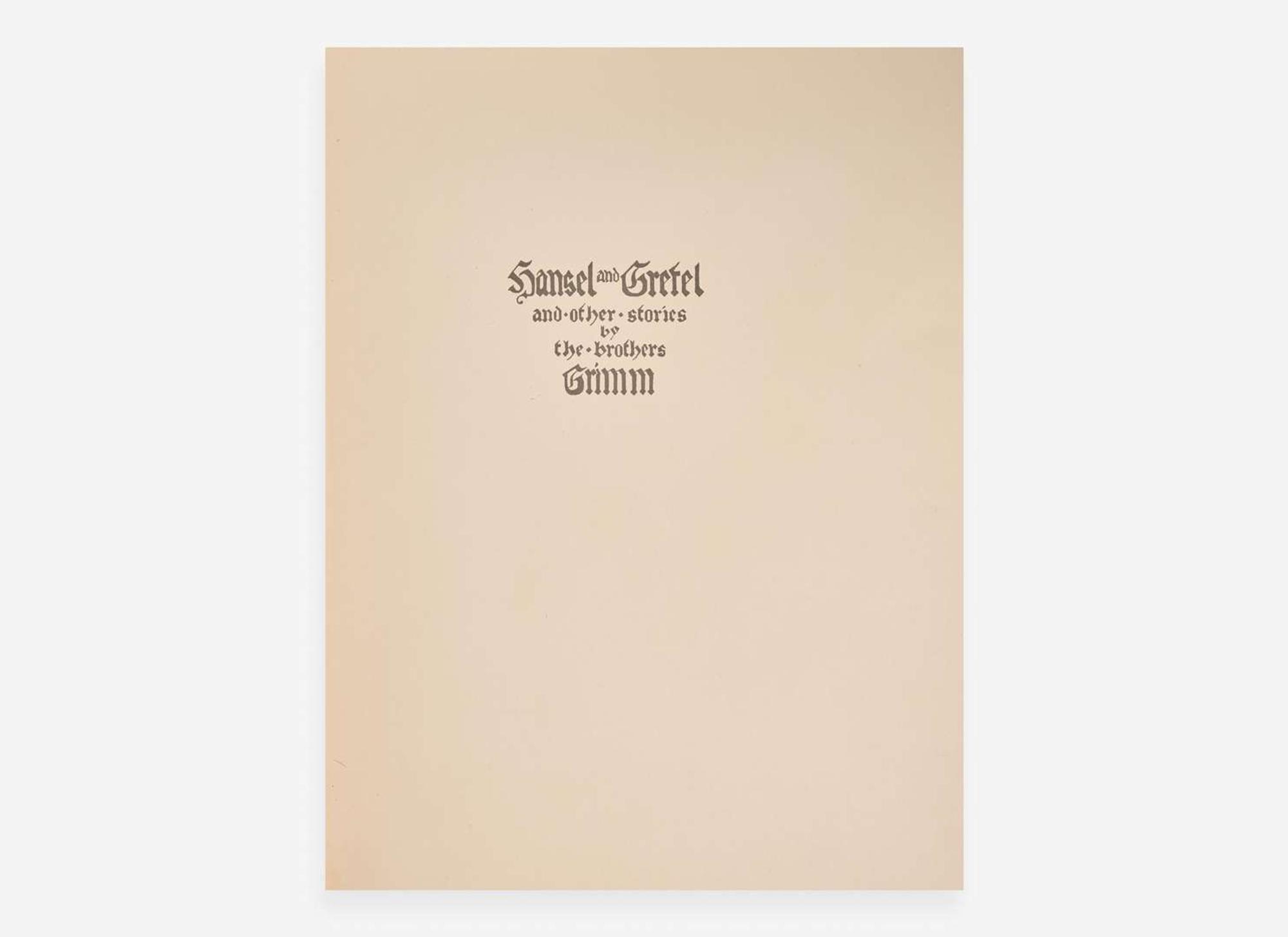[Children's & Illustrated] [Nielsen, Kay] Grimm, (Jacob and Wilhelm): Hansel and Gretel and Other Stories by the Brothers Grimm