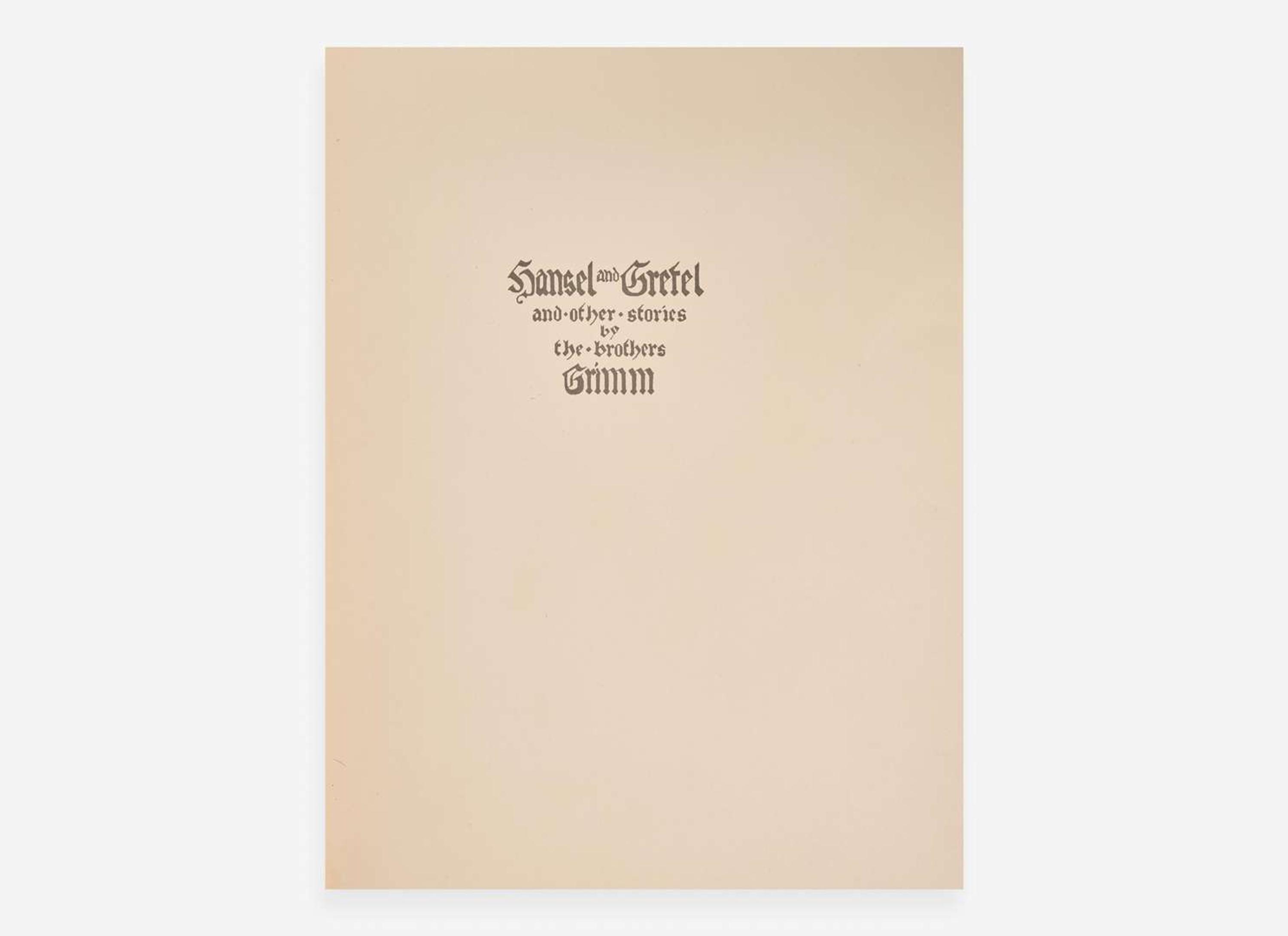 [Children's & Illustrated] [Nielsen, Kay] Grimm, (Jacob and Wilhelm): Hansel and Gretel and Other Stories by the Brothers Grimm