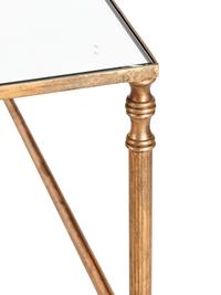 A Mirror-Inset Gilt Metal Low Table