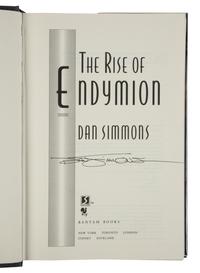 SIMMONS, Dan (b.1948). [The Hyperion Cantos]. Hyperion . 1989. -- The Fall of Hyperion . 1990. -- Endymion . 1996. -- The Rise of Endymion . 1997. New York: Doubleday [and] Bantam.