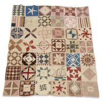 Pieced, appliquéd and embroidered Patriotic album quilt Cape Elizabeth, ME, circa 1845