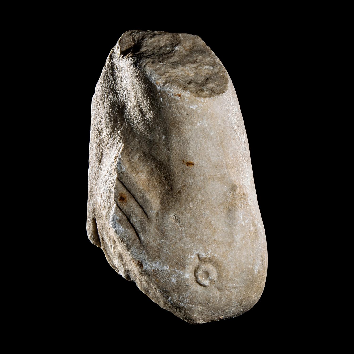 A Roman Marble Support Fragment in the form of a Dolphin