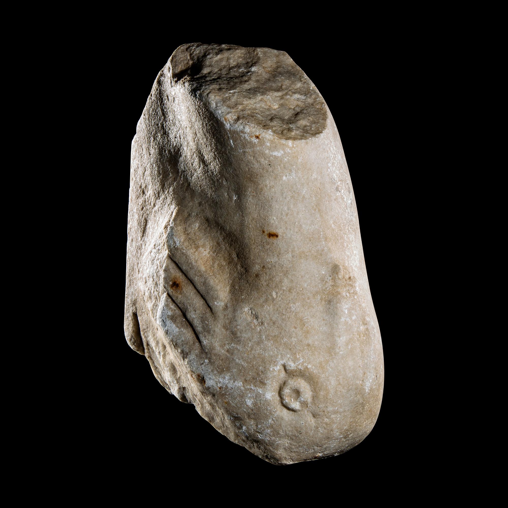 A Roman Marble Support Fragment in the form of a Dolphin