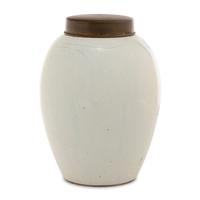 A Delft Polychrome Decorated Tobacco Jar