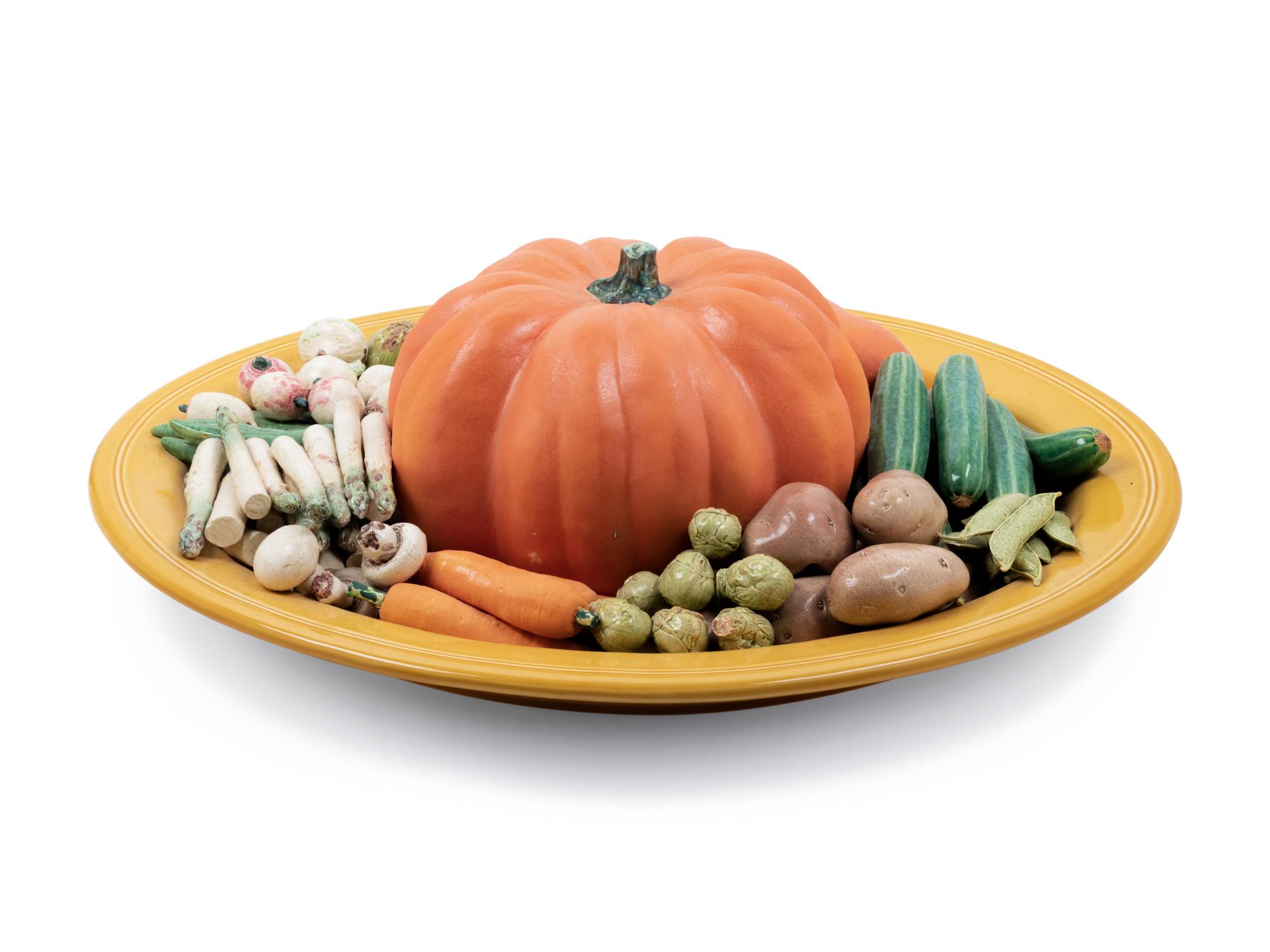 A Large French Glazed Ceramic Centerpiece