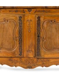 A Louis XV Provincial Walnut Serving Cabinet