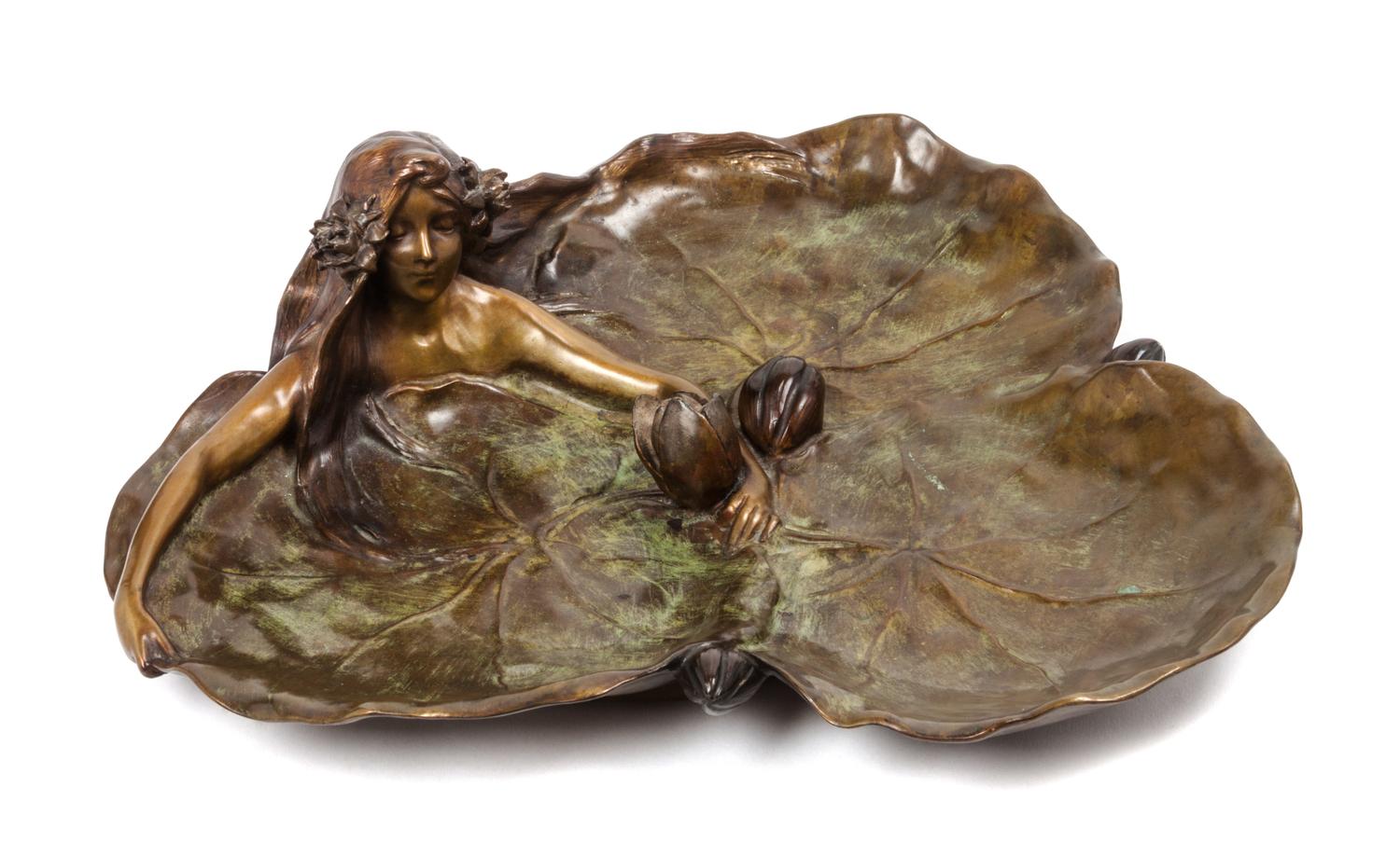 A French Bronze Centerpiece Width 13 inches. — RAOUL LARCHE (FRENCH, 1860-1912)