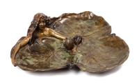 A French Bronze Centerpiece Width 13 inches. — RAOUL LARCHE (FRENCH, 1860-1912)