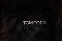 Tom Ford Faux Astrakhan Coat with Fox Fur Collar