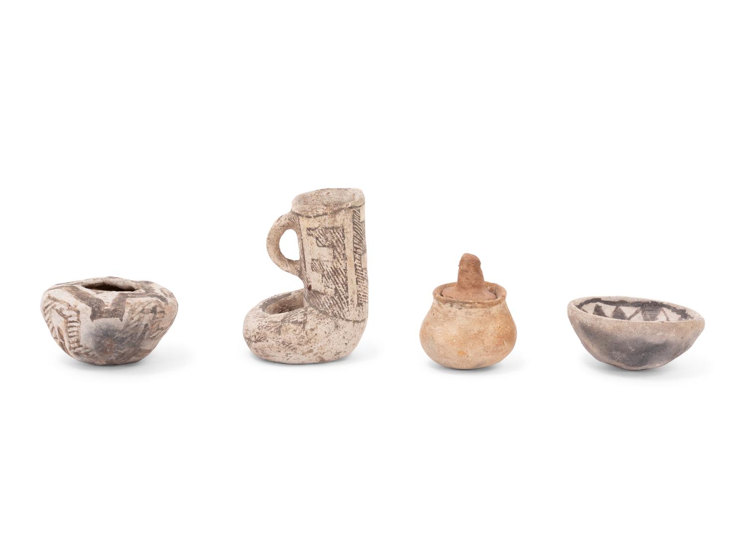 Anasazi Black-on-White Pottery, PLUS other Miniature Vessels