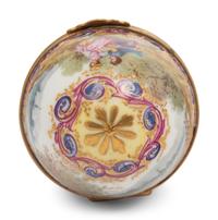 A Sèvres Style Painted Porcelain Egg-Form Bonbonnière