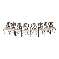 A Set of Eight George III Style Mahogany Dining Chairs