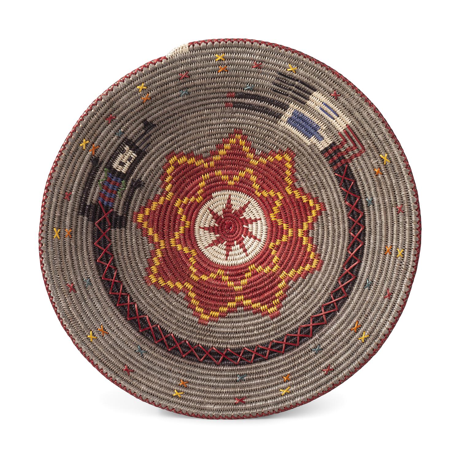 Basketry Tray, with Rainbow Guardian
