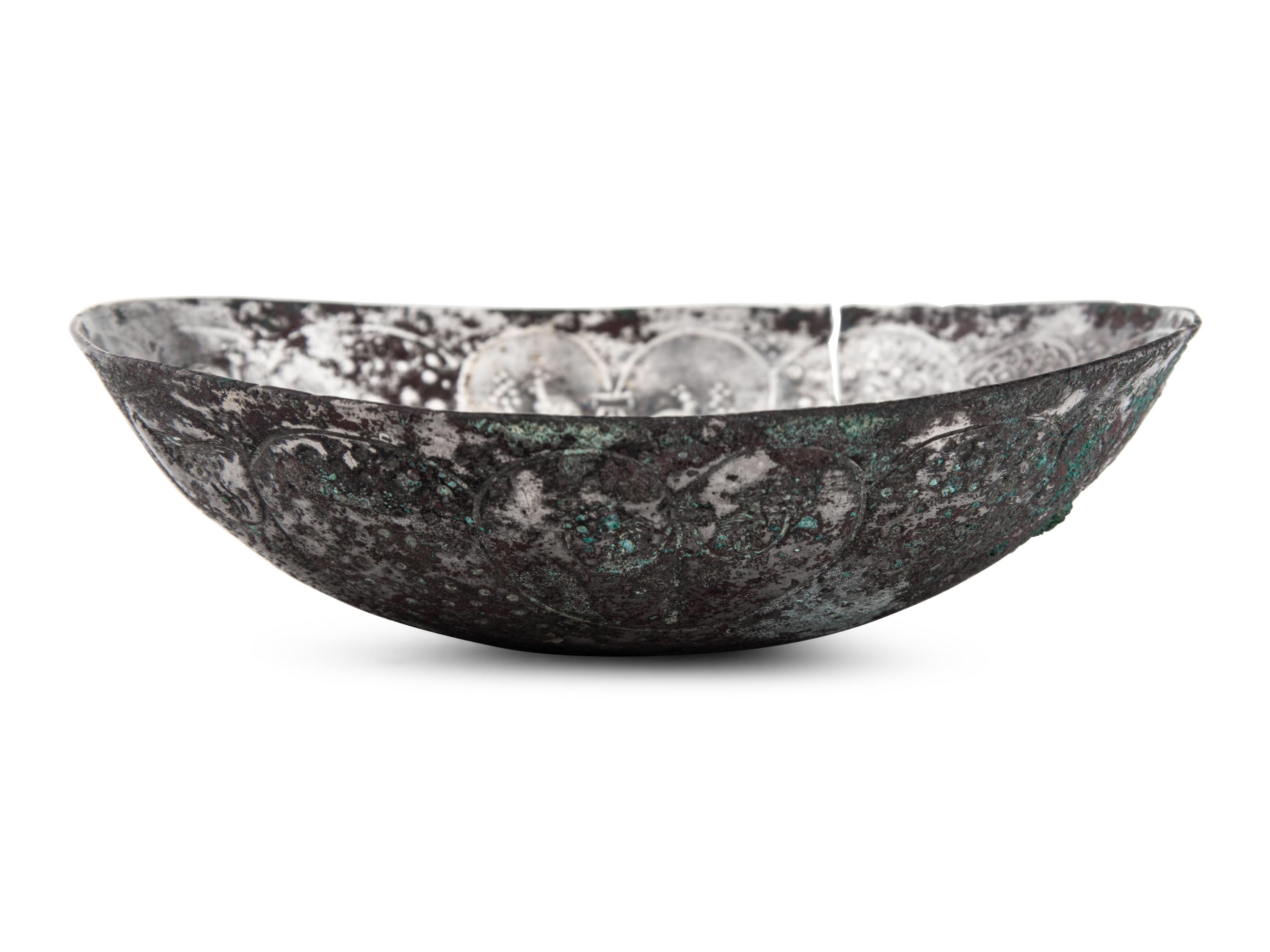 A Sasanian Silver-Gilt Lobed Bowl