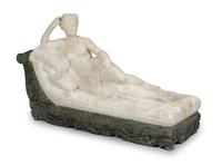An Italian Alabaster Figure Height 14 x width 22 x depth 7 inches. — LATE 19TH/EARLY 20TH CENTURY