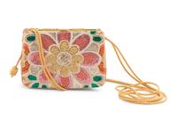 Judith Leiber Floral Tapestry and Rhinestone Frame Bag