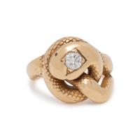 LARTER & SONS, YELLOW GOLD AND DIAMOND SNAKE RING