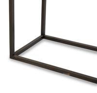 A Contemporary Steel Console Table with Fossilized Stone Top