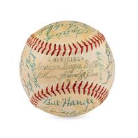 A 1957 Cleveland Indians Team Signed Autograph Baseball (PSA Letter of Authenticity)