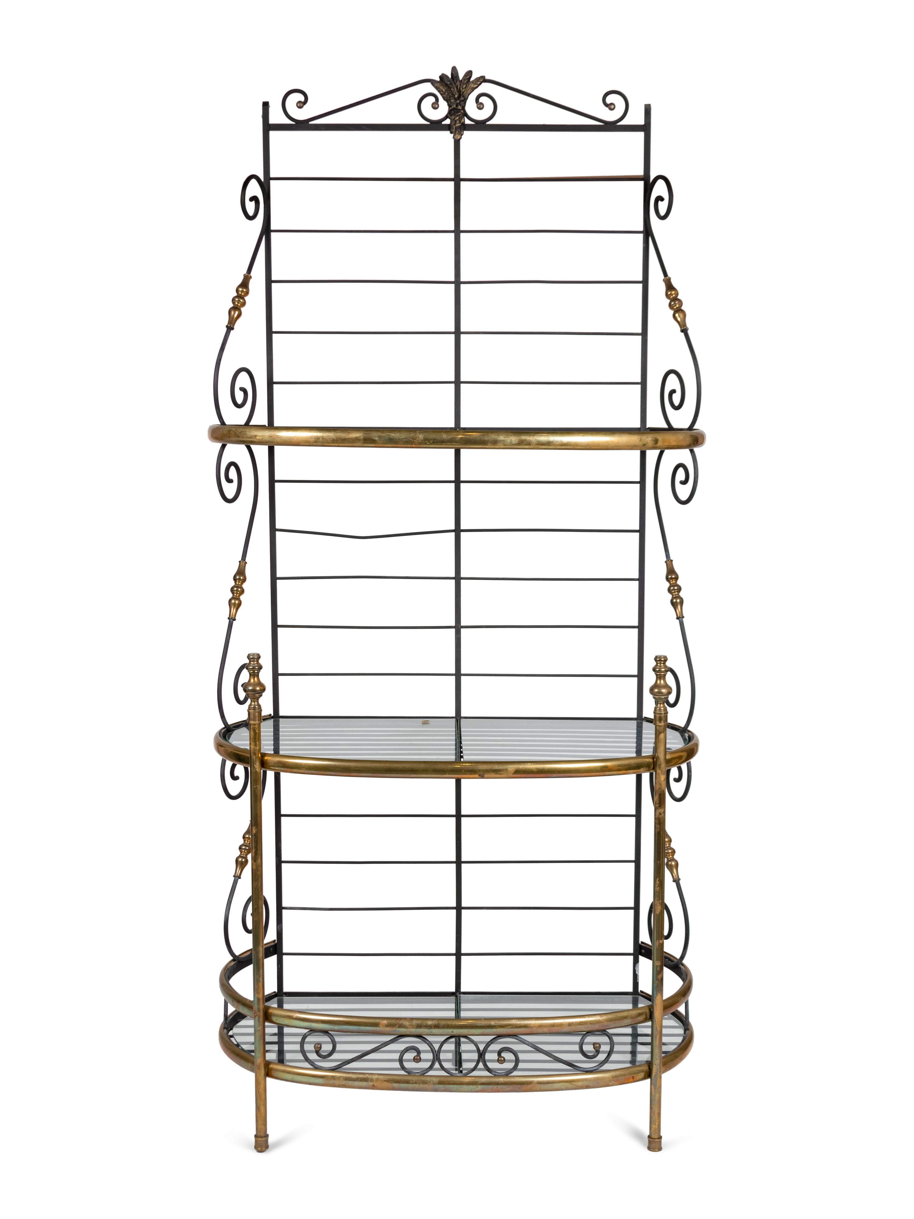 A French Brass and Iron Baker's Rack