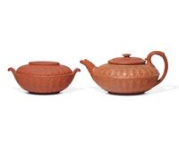 Two Wedgwood Rosso Antico Table Articles