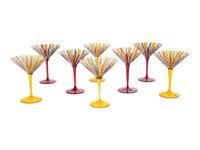 A Set of Eight Cenedese Martini Glasses