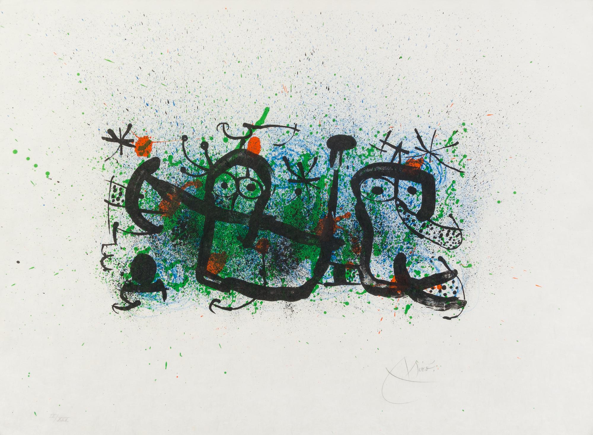 Joan Miro, (Spanish, 1893-1983), Ma De Proverbis (plate 7), 1970