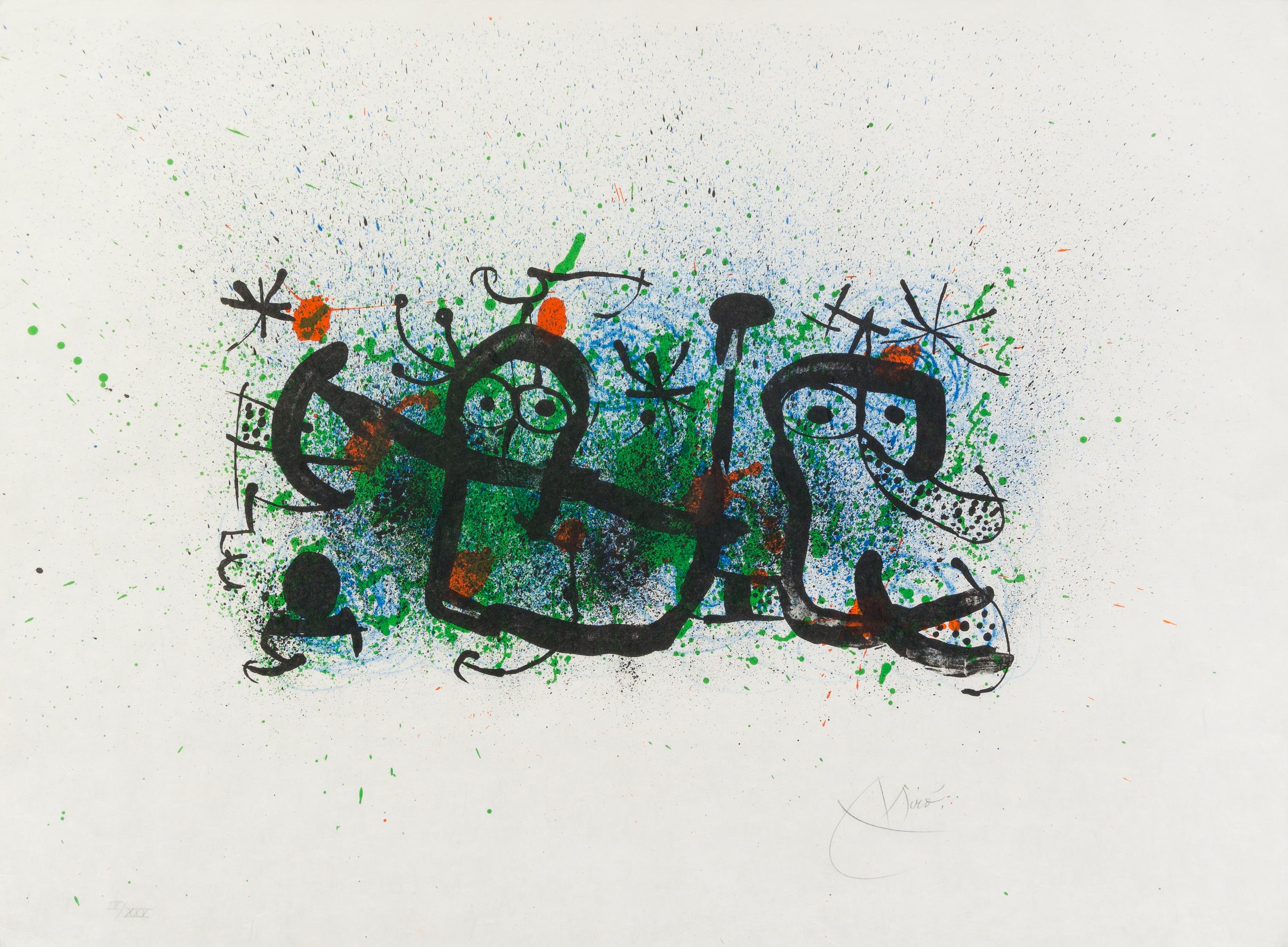 Joan Miro, (Spanish, 1893-1983), Ma De Proverbis (plate 7), 1970