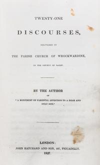 (FORE EDGE PAINTING) GILPIN, JOSHUA. Twenty-one Discourses. London, 1827. Fore edge painting of West Gate, Canterbury.