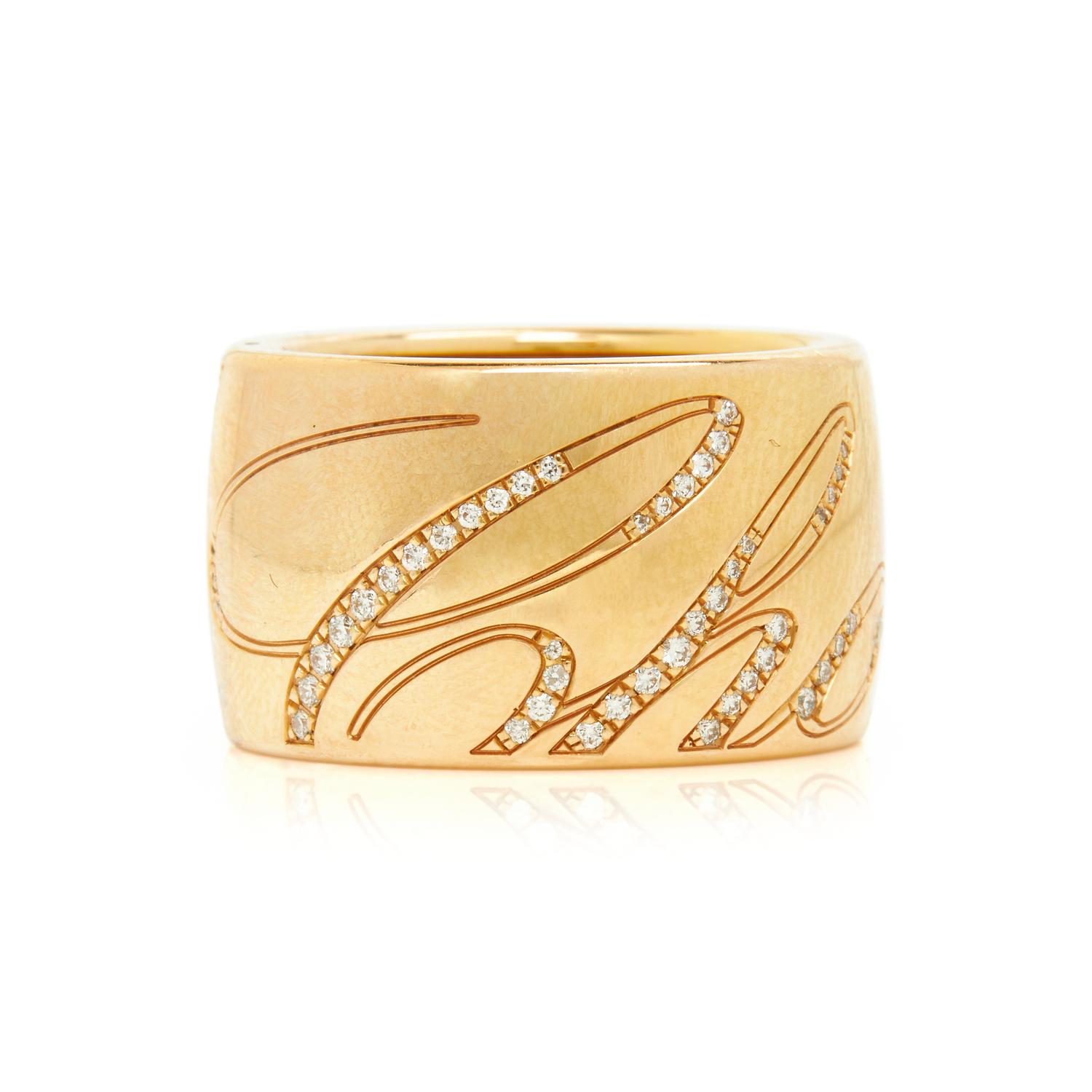 CHOPARD, YELLOW GOLD AND DIAMOND 'CHOPARDISSIMO' SPINNING RING
